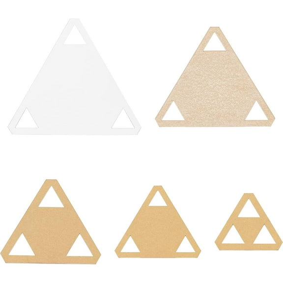 5Pcs Acrylic Quilting Templates Acrylic Stencil Template Durable Acrylic Stencil DIY Tool for Friends DIY Home Studio Triangle Clear DIY