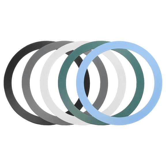5Pcs Adapter Ring, Wireless Charger, Black/Grey/White/Sky Blue/Green