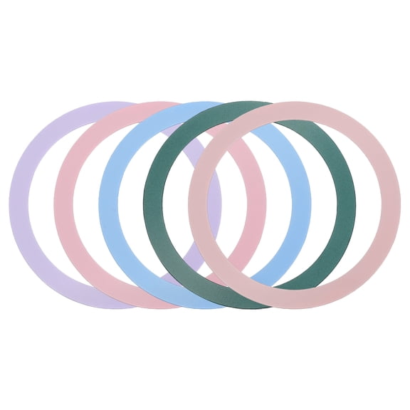 5Pcs Adapter Ring, Wireless Charger, Rose Gold/Pink/Sky Blue/Purple/Green