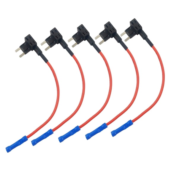 5Pcs Add Circuit TAP Adapter with 20A Blade Fuses 12V Car Fuses Box Circuit Adapter Holder