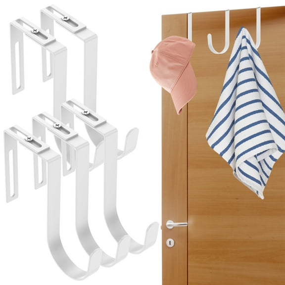 5Pcs Adjustable Over The Door Hook Over The Door Organizer,Over The Door Towel Racks,Over The Door Hanger Hooks Heavy Duty Door Coat Hanger Cubicle Hook