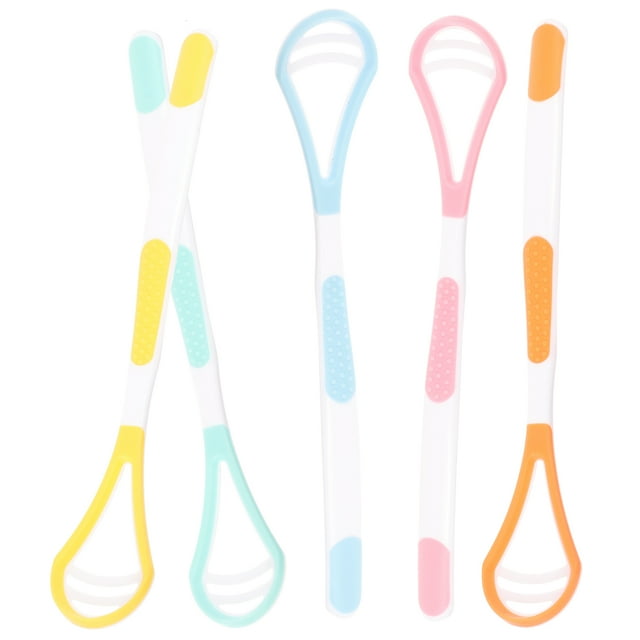 5Pcs Adult Tongue Handheld Tongue Scrapers Tongue Cleaning Tools Oral