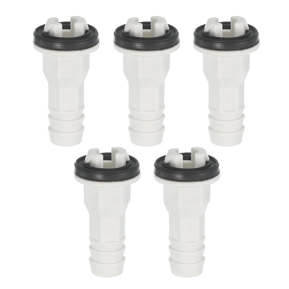 5Pcs Air Conditioner Drain Hose Connectors Elbow Fitting with Rubber Rings for Mini-Split Units and Window AC Unit 15mm, White