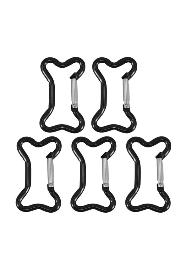 5Pcs Aluminum Alloy Bone Shape Spring Clasps Snapping Hook Clip Carabiner Keychains Bag Clip Hook Buckle Connectors