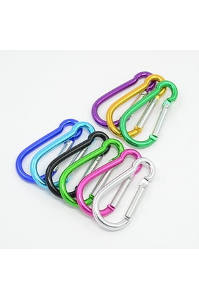 5Pcs Aluminum Rock Climbing Safety Clasp Key Clasps Quick Link Clasp Metal Keychain Clip Hook for Necklaces Keychain Car Keys Handbag Purse