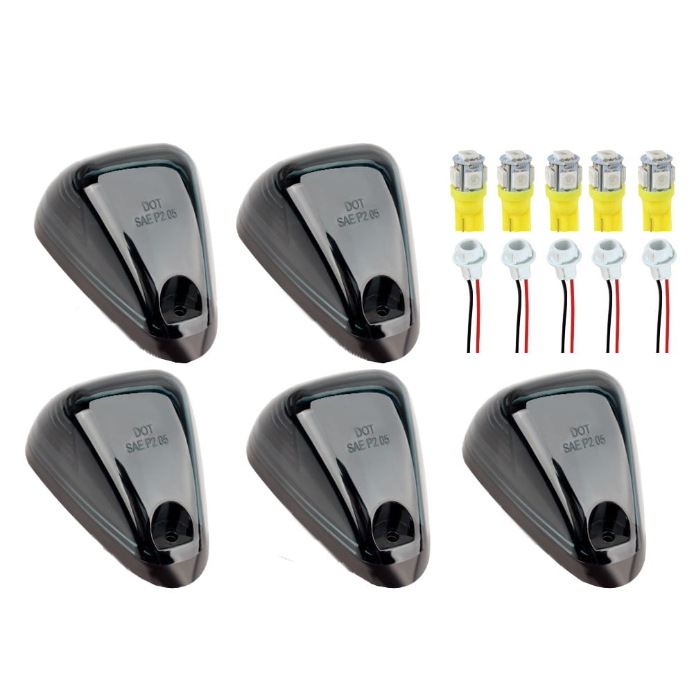 5 Pack Amber Cab Marker Roof Light Lens Covers For Chevy GMC Pickup – Round 9069A Style
