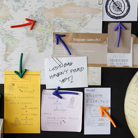 5Pcs Arrow Shaped Refrigerator Message Board! Uscallm Arrow Shaped Refrigerator Magnets, Magnetic Message Board For Kitchen Organization, Reusable Dry Erase Fridge Notepads