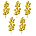 thumbnail image 1 of 5Pcs Artificial Berry Picks, Christmas Berry Stems, Berry Sprigs for Christmas Tree, Glitter Berry Branches for Xmas Garland Wreath, Faux Berry Picks for Vase Filler and Centerpiece Decor, 1 of 6