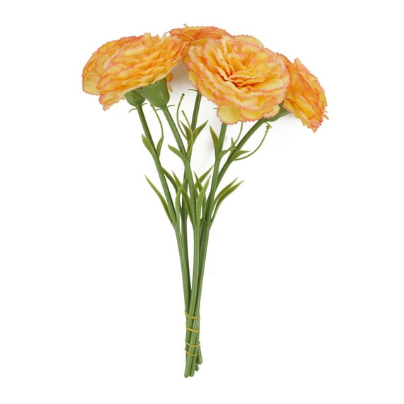 5Pcs Artificial Carnation Realistic Fake Silk Flower Wedding Indoor Home Office Table Centerpiece Faux Flower Decoration Mother Day Gift