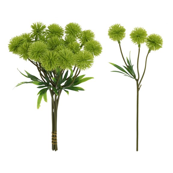 5Pcs Artificial Dandelion Flowers, 10 Inch Plastic Plants Shrubs Bushes, Fake Grass Wedding Indoor Outdoor Home Garden Decoration, Planter Filler, Party Table Centerpieces
