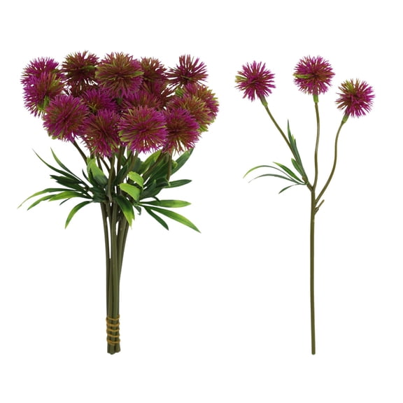 5Pcs Artificial Dandelion Flowers, Shrubs, Grass Bouquets for Home Wedding Garden Party Decor, Indoor Outdoor Planter Filler, 10 Inch Flowers