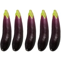 5Pcs Artificial Eggplants Simulation Fake Vegetable Photo Props Home Decoration
