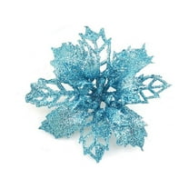 5Pcs Artificial Flowers Christmas Tree Decorations, 4" Christmas Fake Flowers Decorations, Exquisite Christmas Ornaments Faux Flowers, Xmas Tree Artificial Flowers for Christmas Party