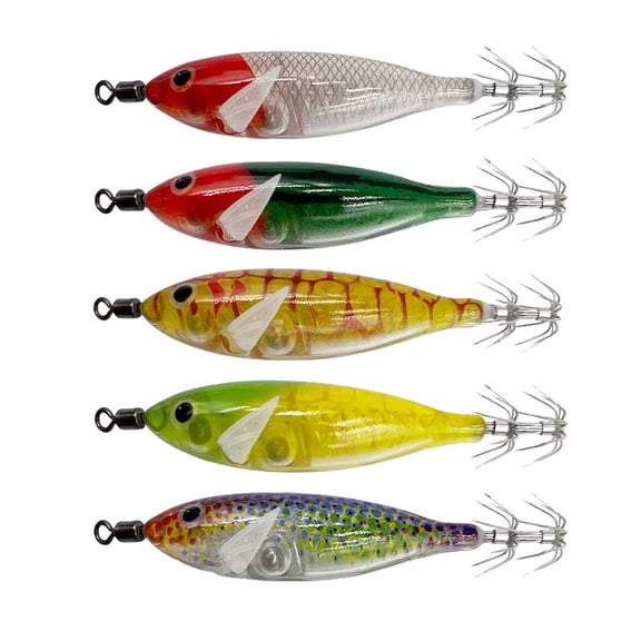 5Pcs Artificial Shrimp Cuttlefish Hard Fishing Baits for Enhances Attraction Fishing Lures Set for Fishing Experiences