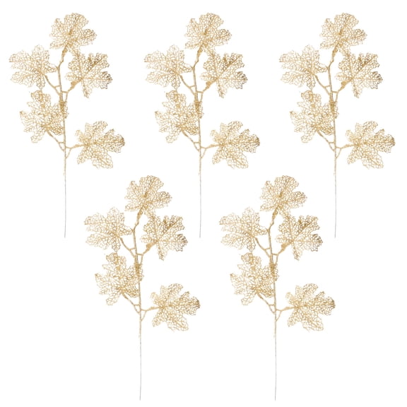 SKISUNO Artificial Tree Leaves Wedding Decor 5Pcs Plastic Foliage for Party Planners and Wedding Celebrations