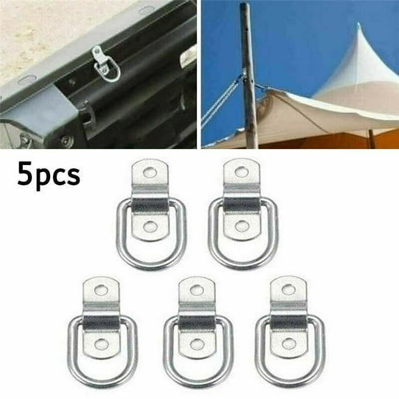 5Pcs Audew D Rings Hook Tie Down Ring Load Anchor Trailer Forged Lashing Truck