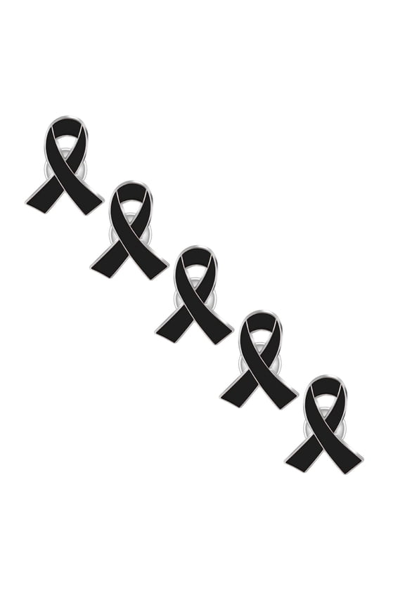5Pcs Awareness Ribbon Lapel Pins, Enamel Brooch Badges for Pancreatic Cancer Alzheimer's Domestic Violence, Bulk Charity Pins for Fundraising Walks, Social Events, and Advocacy Campaigns