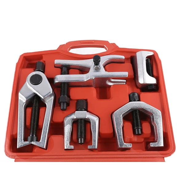 5Pcs Ball Joint Separator, Arm Puller Remover, Ball Extractor, Front End Service Tool Kit Multi-function Auto Maintenance Tool Set ,Heavy Duty Build
