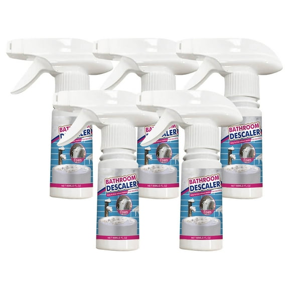 5Pcs Bathroom Cleaner, Stubborn Stains Cleaner, Limescale Cleaner, Bathroom Glass Descaler To Tile Faucet Remover Tub Cleaner, All-Purpose Bathroom Descaler Foam Spray