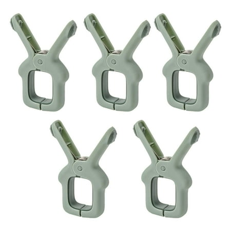 5Pcs Beach Towel Clips Fashion Clothes Drying Clip for Curtain Sheets Quilts Green