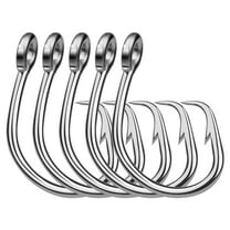 5Pcs Big Game Fishing Hooks Stainless Steel Big Game Hook Sharply Fish Hooks for Freshwater Saltwater Fishing