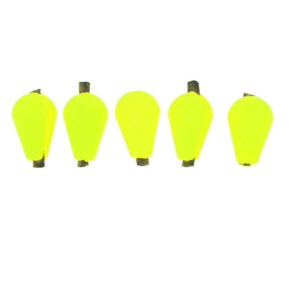 5Pcs Big Size Float Foam Water Drop Strike Fishing Bobbers Floats Fly Fishing Float Strike Indicator Teardrop Strike for Fly Fishing Accessories Fluorescent Yellow