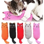 5Pcs Bite Resistant Catnip Toy for Cats,Catnip Filled Cartoon Mice Cat Teething Chew Toy