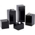 thumbnail image 1 of 5Pcs Black Acrylic Cube Display Block 1.2/1.6/2.4/3.2/4 Inch Solid Display Pedestal Stand DIY, 1 of 9