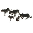 thumbnail image 1 of 5Pcs Black Leopard Model Animal Figure kids children toy Set, Home Decoration, Collection, 1 of 8