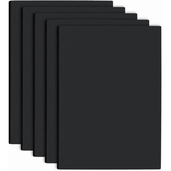 5Pcs Black PVC Foam Board 12x8.3 Inch Rectangle Expanded PVC Sheet Mount Board for Signage Displays School Office Projects 5mm Thick Creative Craft