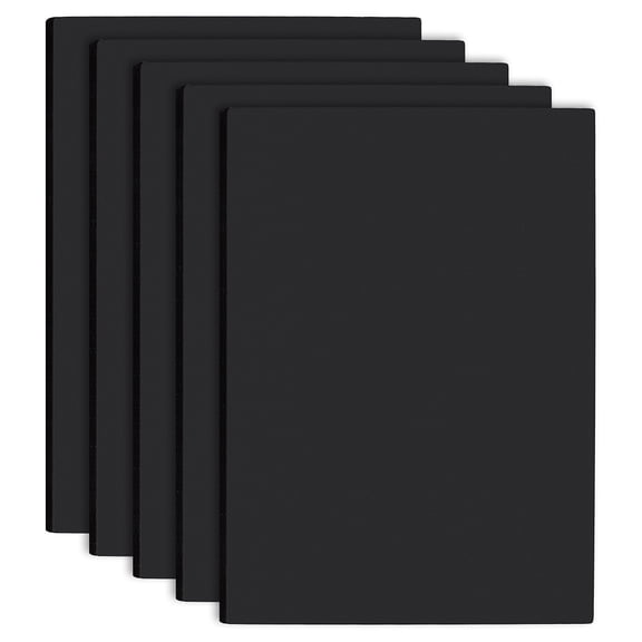 5Pcs Black PVC Foam Board 12x8.3 Inch Rectangle Expanded PVC Sheet Mount Board for Signage Displays School Office Projects 5mm Thick