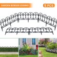 thumbnail image 1 of 5Pcs Black Plastic Decorative Garden Fence Border Edging for Landscaped Yard Patio Garden, 1 of 7
