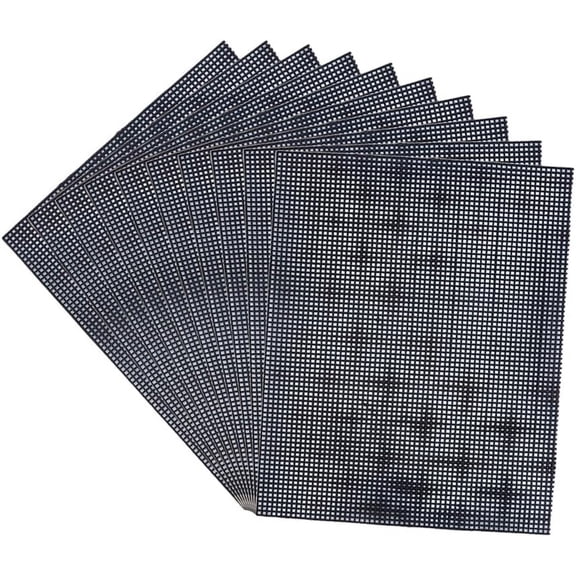 5Pcs Black Plastic Mesh Canvas 13x10Inch Plastic Canvas Sheet Mesh Sheets Embroidery Tools for Embroidery Making Stitch Crafts DIY Knit Crochet for DIY