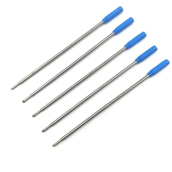 5Pcs Blue Ballpoint Pen Refills Parker Or Cross Compatible Ink Refills