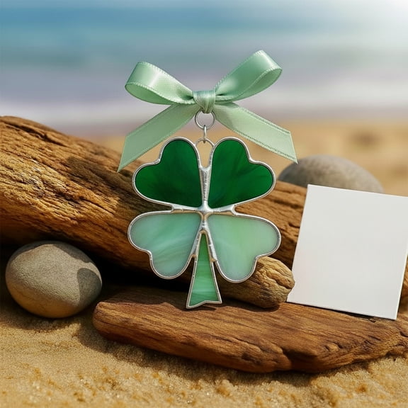 5Pcs Blue Bow Ribbon Sea Glass Pendant! Cagogo Christmas Blue Bow Ribbon Sea Glass Pendant, Handmade Metal Twisted Wires Pendant For Holiday Tree Decor, Unique Iron Wirework Pendant With Durable