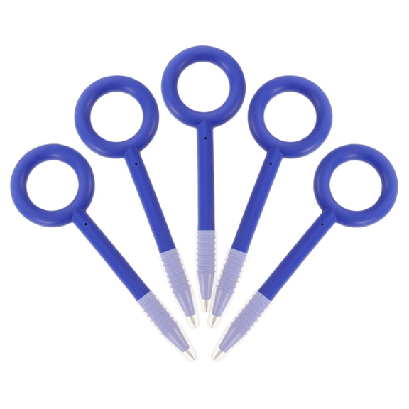 5Pcs Blue Flexible Jail Safety Pens Retractable Anti-Swallow Ballpoint Writing Pens
