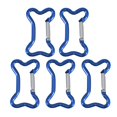 thumbnail image 1 of 5Pcs Bone Shape Spring Snap Clip Aluminum Alloy KeyRings Hanging Buckle Carabiner Keychains Bag Clip Hook Connectors, 1 of 6