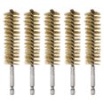thumbnail image 1 of 5Pcs Bore Brush Brass 22mm Dia Cleaning Bronze Wire Brush Tube Pipe Cleaner with Handle 1/4 Inch Hex Shank, 1 of 6