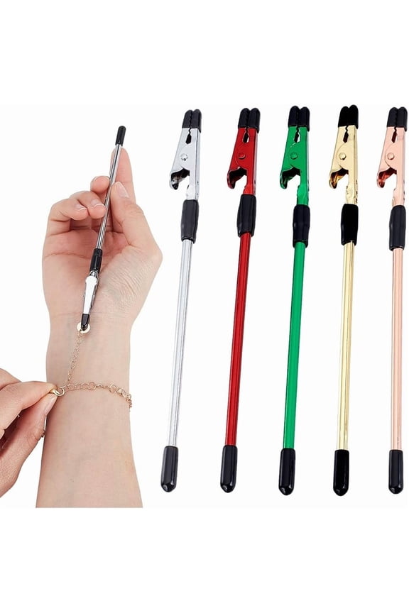 5Pcs Bracelet Helper Tool 5 Colors Jewelry Fastener Clasp Helper to Put on Yourself Quick Release Bracelet Assistance Tool Easy Jewelry Wearing Tools for Necklace Watch Band diy