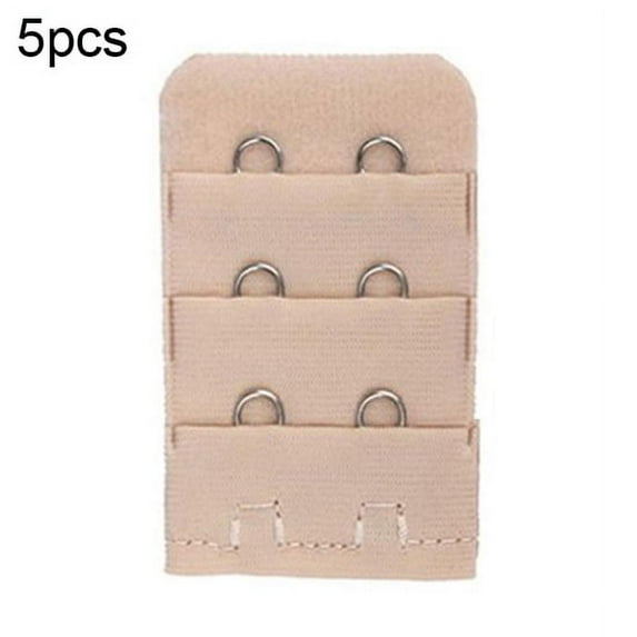 5Pcs Breathable Women 3 Rows 2 Hooks Bra Strap Extender Soft Back Band Extension