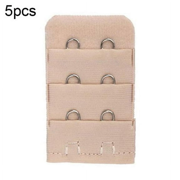 5Pcs Breathable Women 3 Rows 2 Hooks Bra Strap Extender Soft Back Band Extension