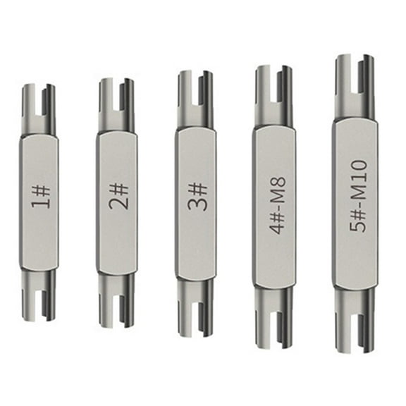 5Pcs Broken Head Taps Set Hex Double Head Screw Tap Extractor -M10