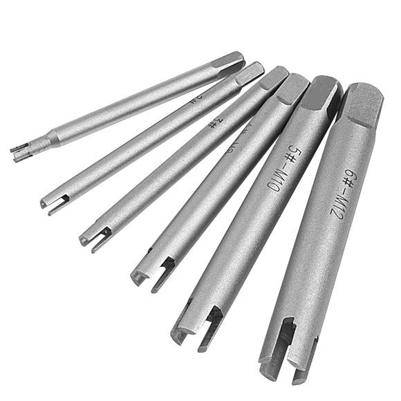 5Pcs Broken Tap Extractor Removal Tool Set Easily Remove Broken Fasteners, Durable Chrome-Molybdenum Steel