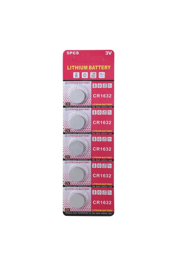 5Pcs CR1632 3V Lithium Button Cell for Watches Temperature Sensors Water Bottles Remote Controllers Toy