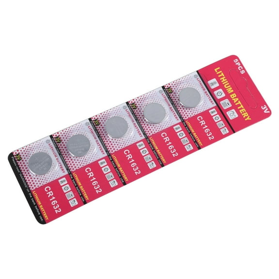 5Pcs CR1632 Button Cell Batteries 3V Lithium Batteries Pack Replacement