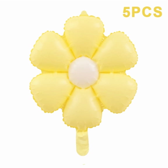 5Pcs Candy Color Daisy Balloon Sun Flower Foil Balloons Photo Props Party Decor