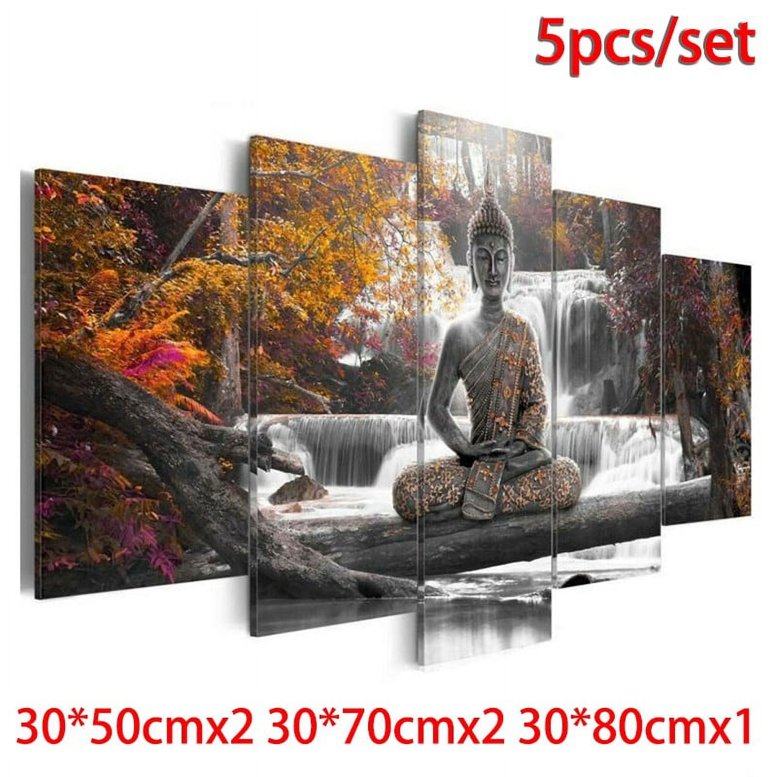 5Pcs Canvas Modern Picture Wall Art Decor Home Buddha Zen Landscape ...