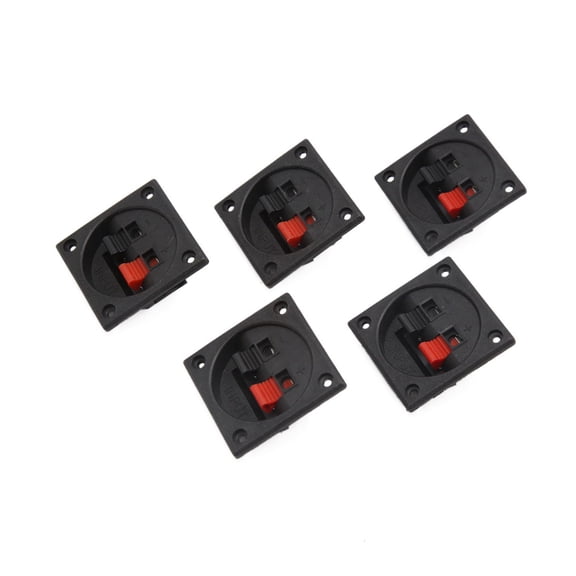 5Pcs Car Audio Speaker Push Spring Clip Binding Post 2 Terminal Connector Board