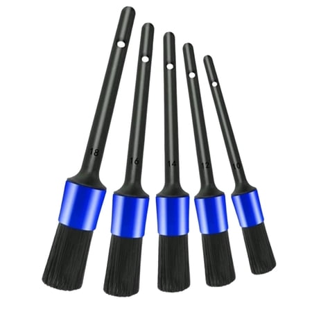 5Pcs Car Detail Brush Cleaning Tool for Wheels Engine Console Dashboard