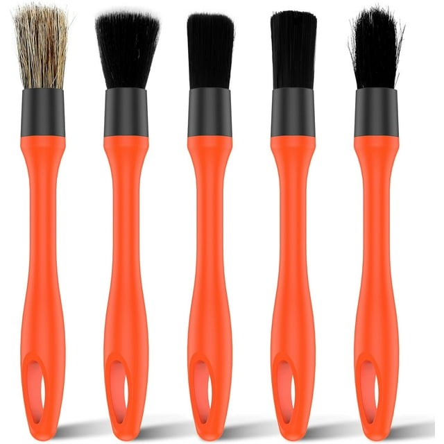 5Pcs Car Detailing Brush Set Multifunctional Automotive Detail Brush